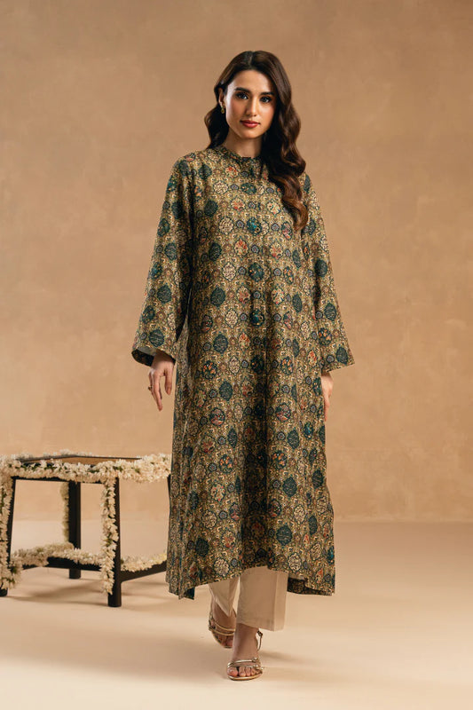 MANTO-Naseeb kurta Printed Green