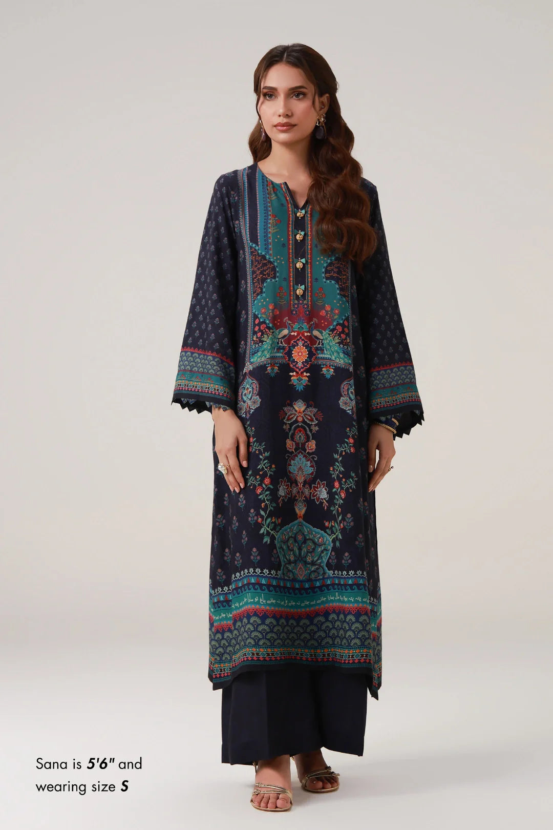 MANTO- Kashmala Co-ord Set Printed Blue