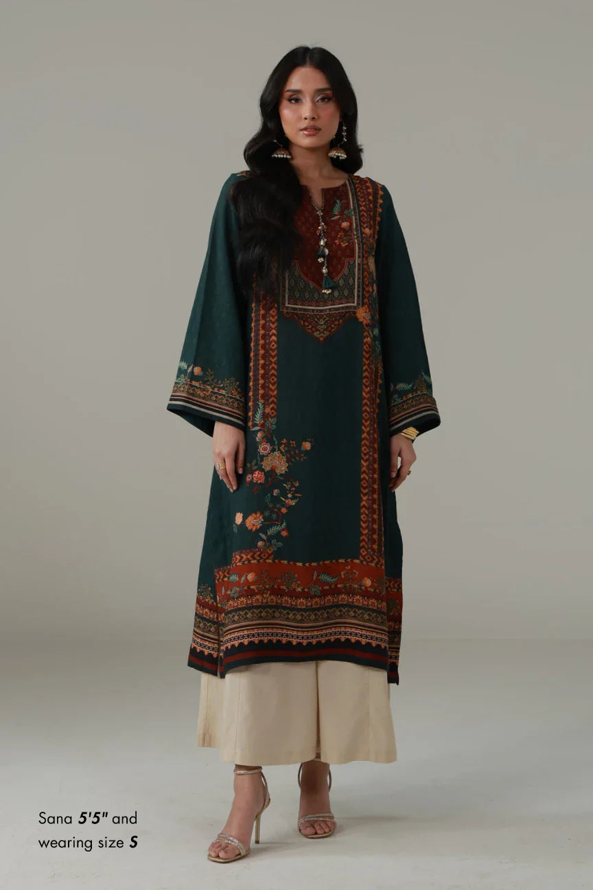 MANTO- Nazar kurta Printed Green