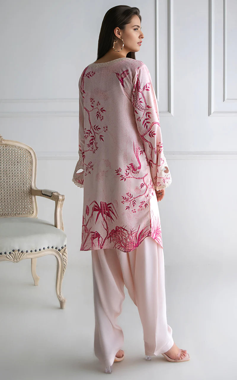 THREADS AND MOTIFS - Baby Pink Printed