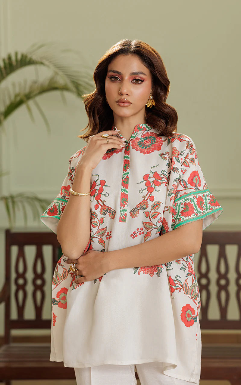 THREADS AND MOTIFS - Orange Floral 2pc  Suit
