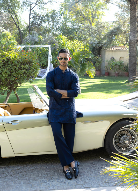 HUMAYUN ALAMGIR (MENSWEAR) - N Blue KP Poolkari