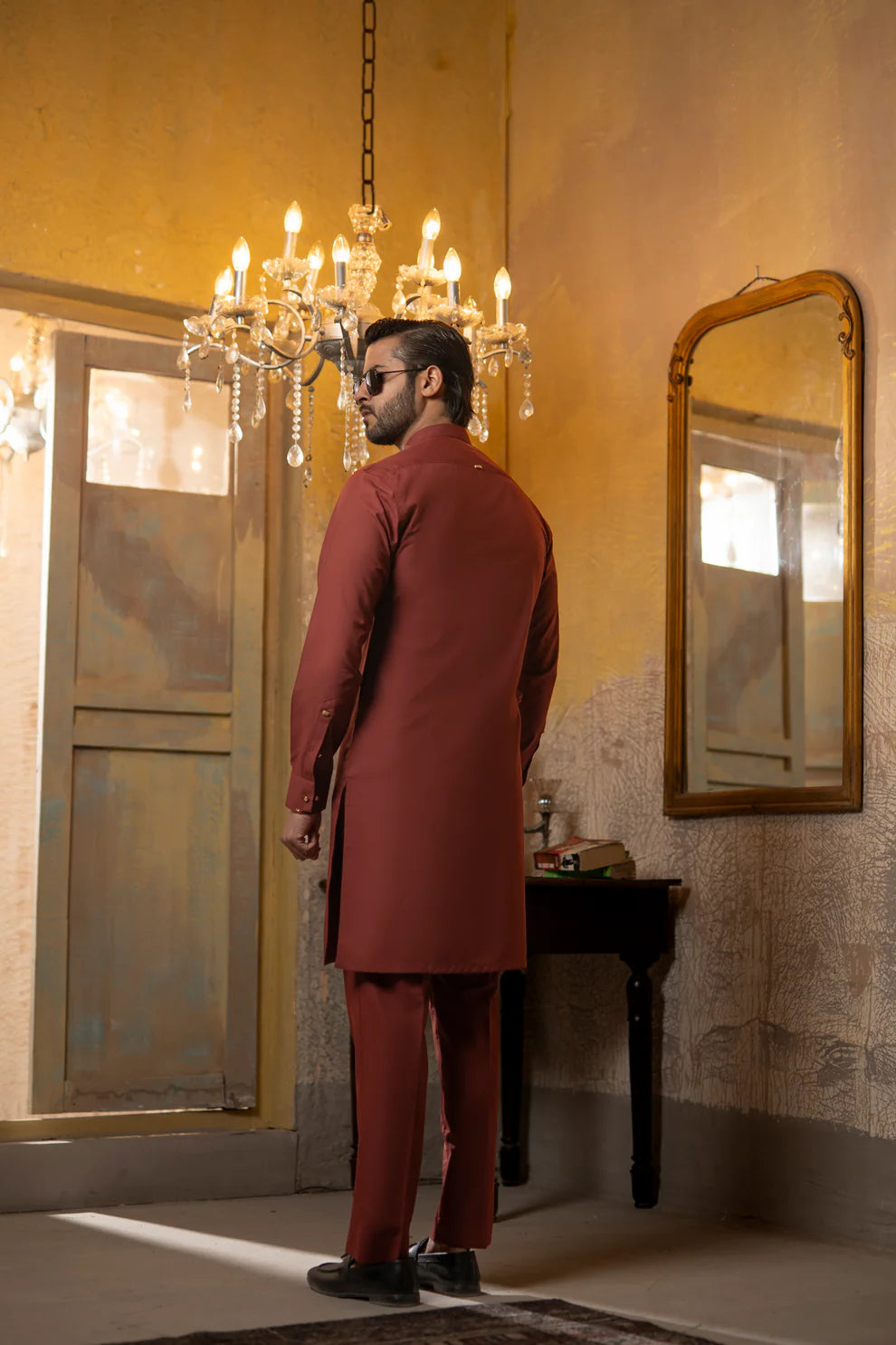 KUNZUL CHANNAR - Reddish maroon kurta trouser