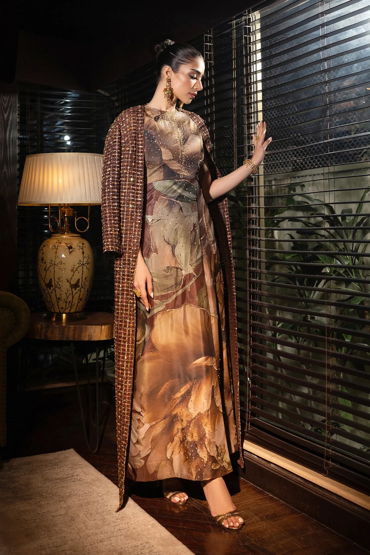 ERUM KHAN - Bronze Petals ( Made to Order)