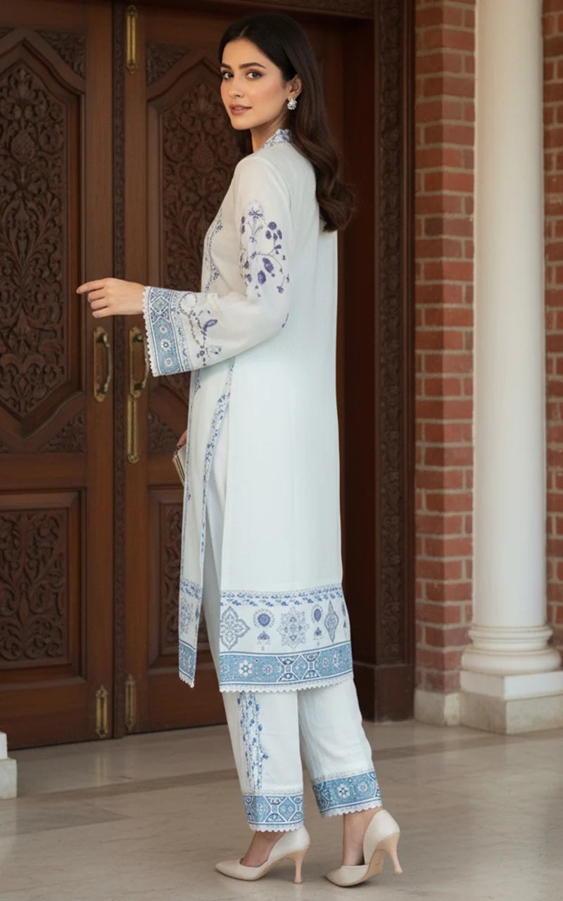 THREADS AND MOTIFS  - Sky Blue Printed