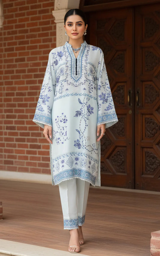 THREADS AND MOTIFS  - Sky Blue Printed