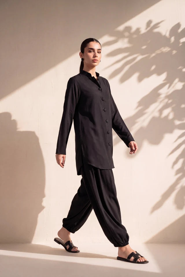 HUMAYUN ALAMGIR WOMENSWEAR-Black balloon coords