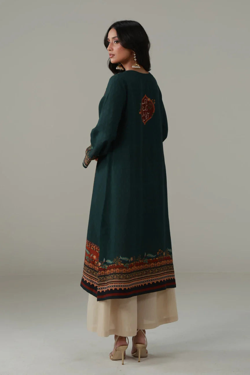 MANTO- Nazar kurta Printed Green