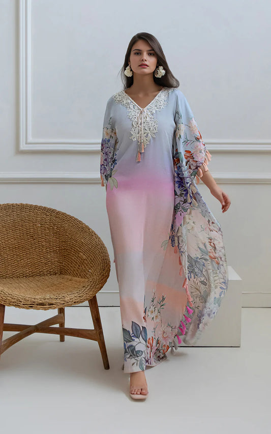 THREADS AND MOTIFS - Pink Ombre Kaftan