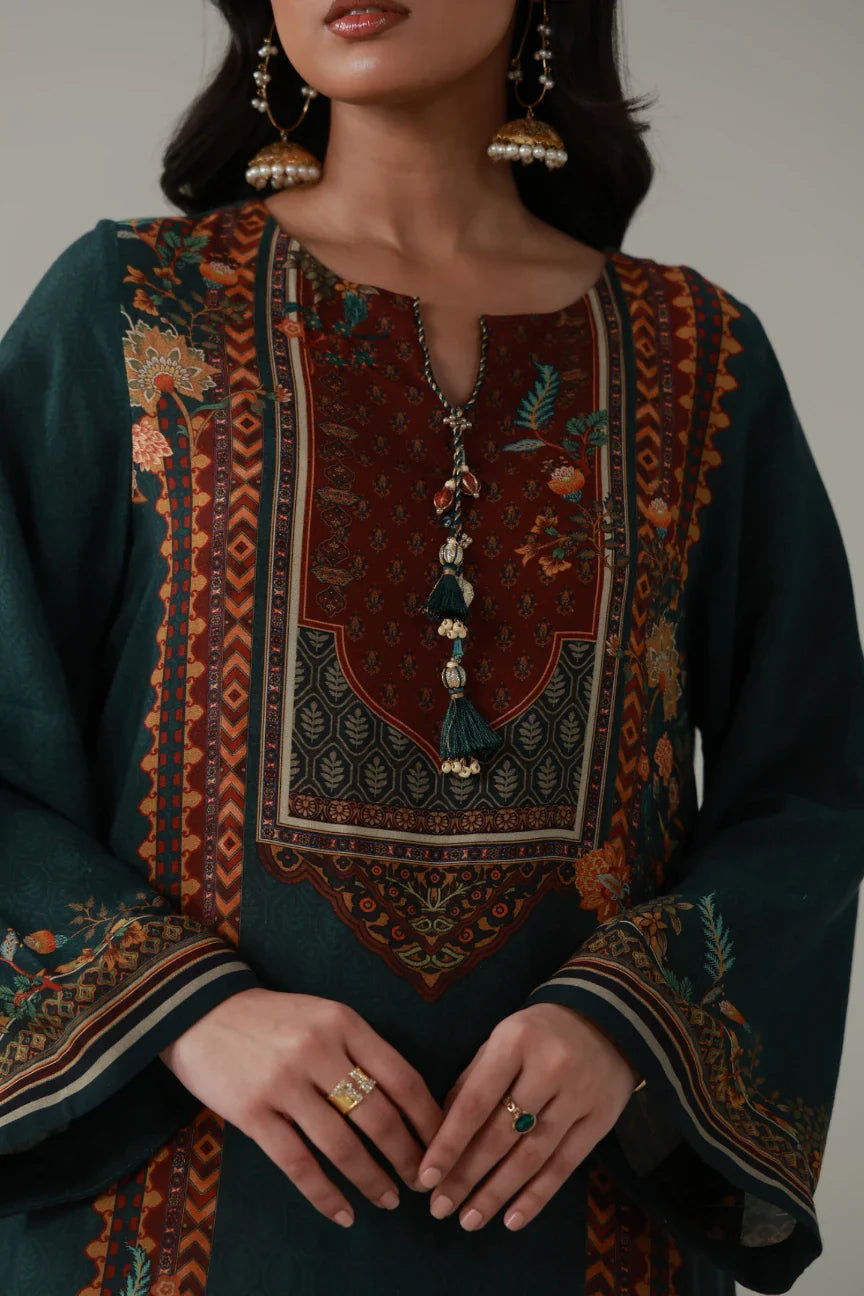 MANTO- Nazar kurta Printed Green