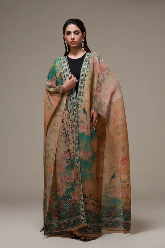 MANTO- Gul-e-Aftab Outerwear Cape Multi
