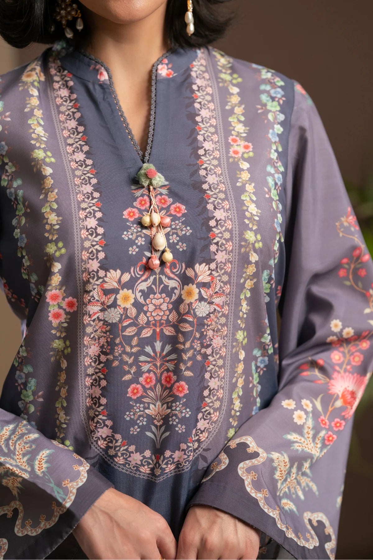 ZURI BY ZAINAB- Grey blue