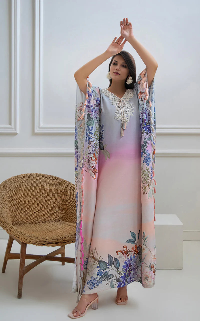 THREADS AND MOTIFS - Pink Ombre Kaftan