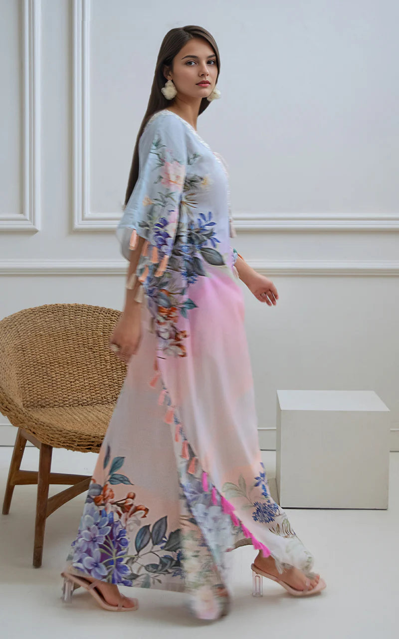 THREADS AND MOTIFS - Pink Ombre Kaftan