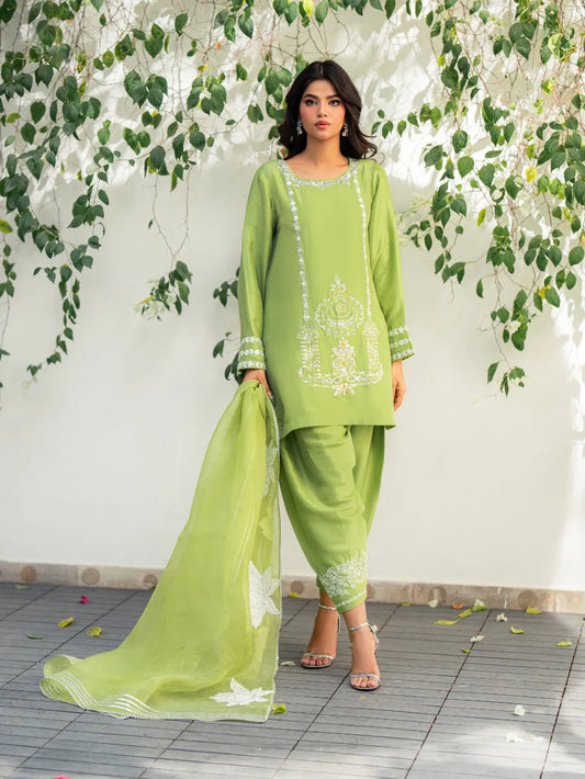 FARAH ZUBAIR - Varda Lime Green