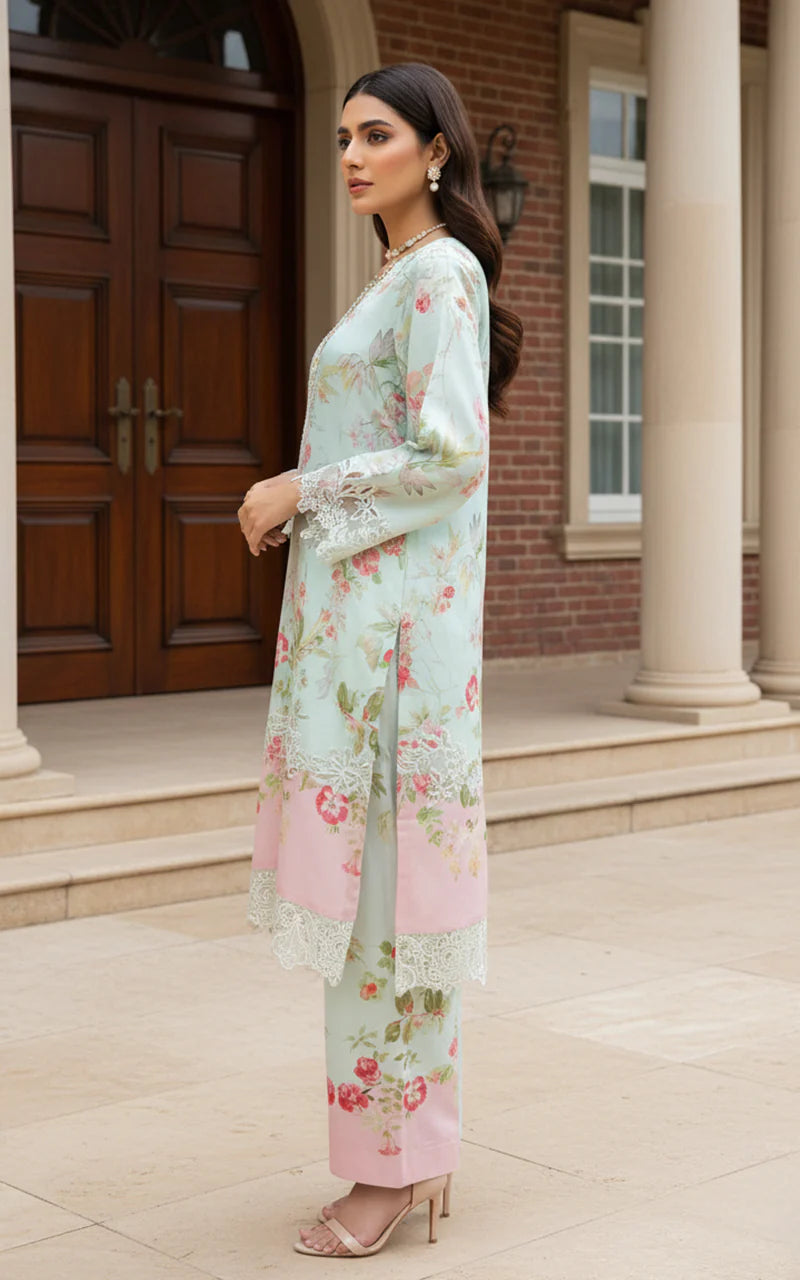 THREADS AND MOTIFS - Mint Green Printed