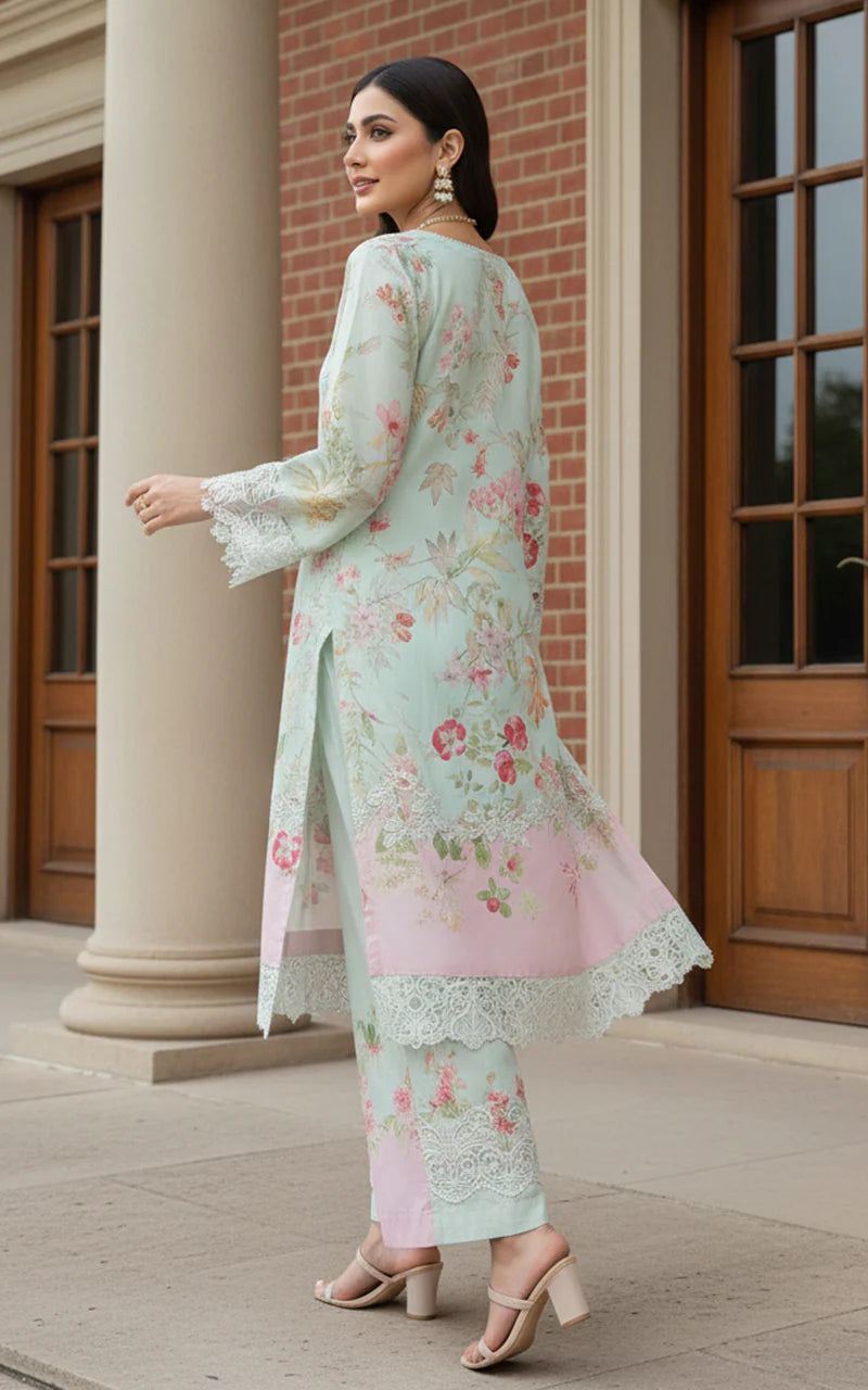 THREADS AND MOTIFS - Mint Green Printed