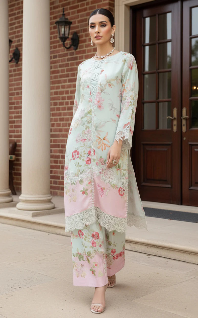 THREADS AND MOTIFS - Mint Green Printed