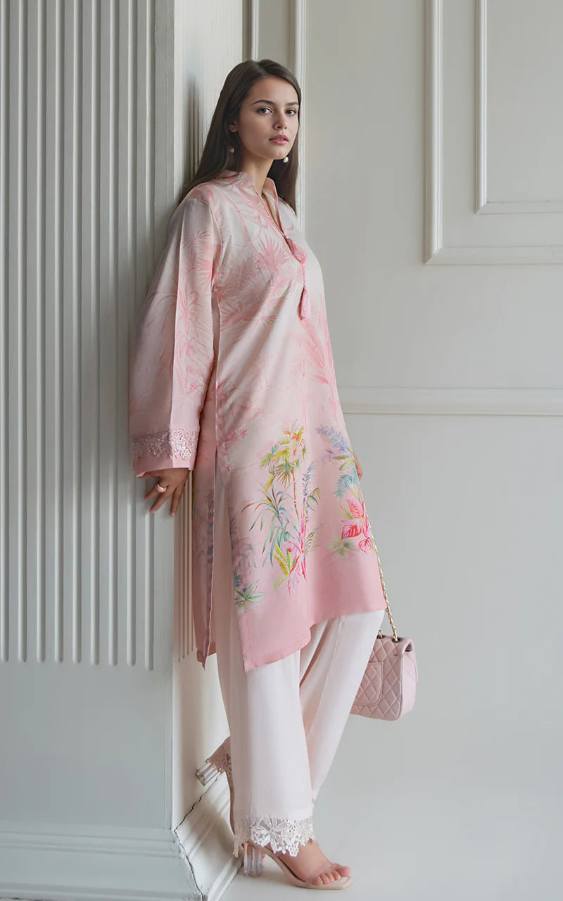 THREADS AND MOTIFS - Light Pink Printed Kurta