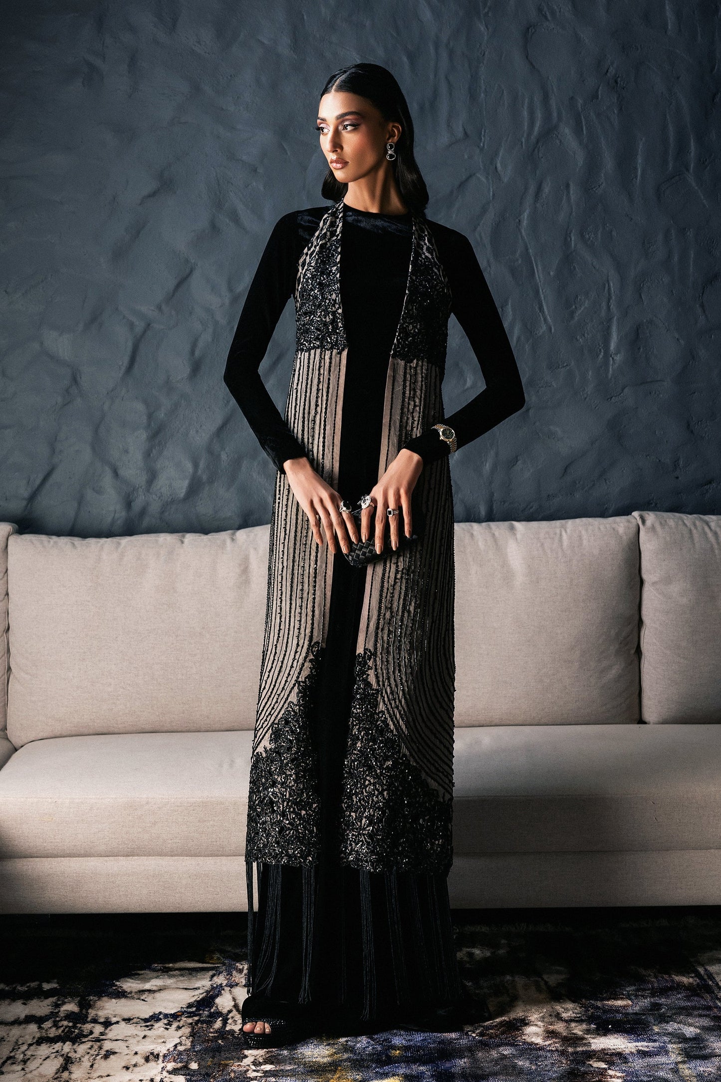 ERUM KHAN -  Midnight Velvet ( Made to Order )