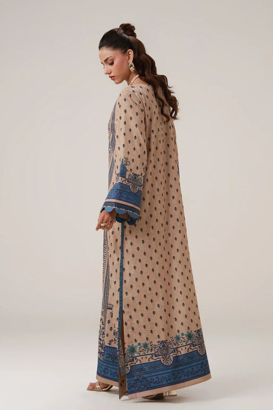 MANTO-Deedar Dress Kaftaan Beige 