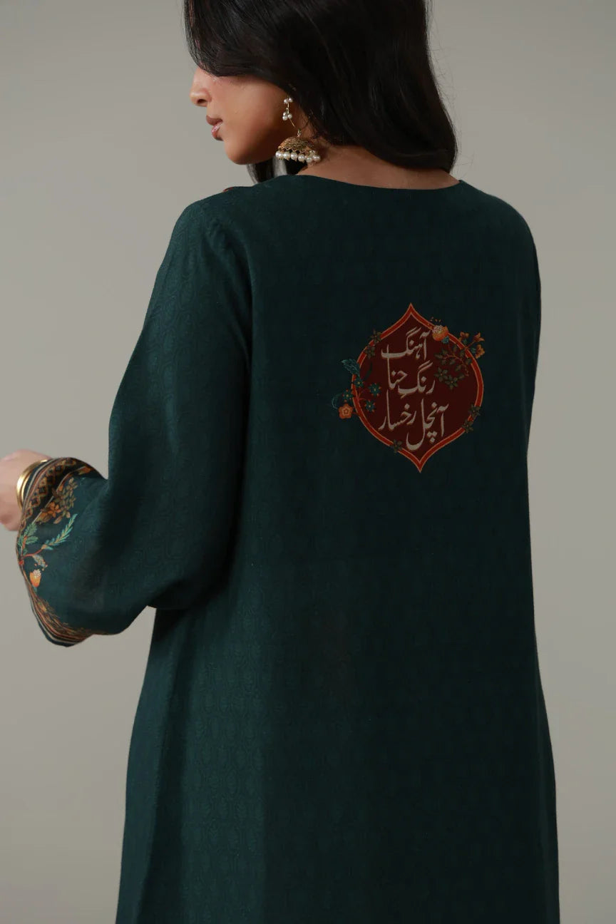 MANTO- Nazar kurta Printed Green