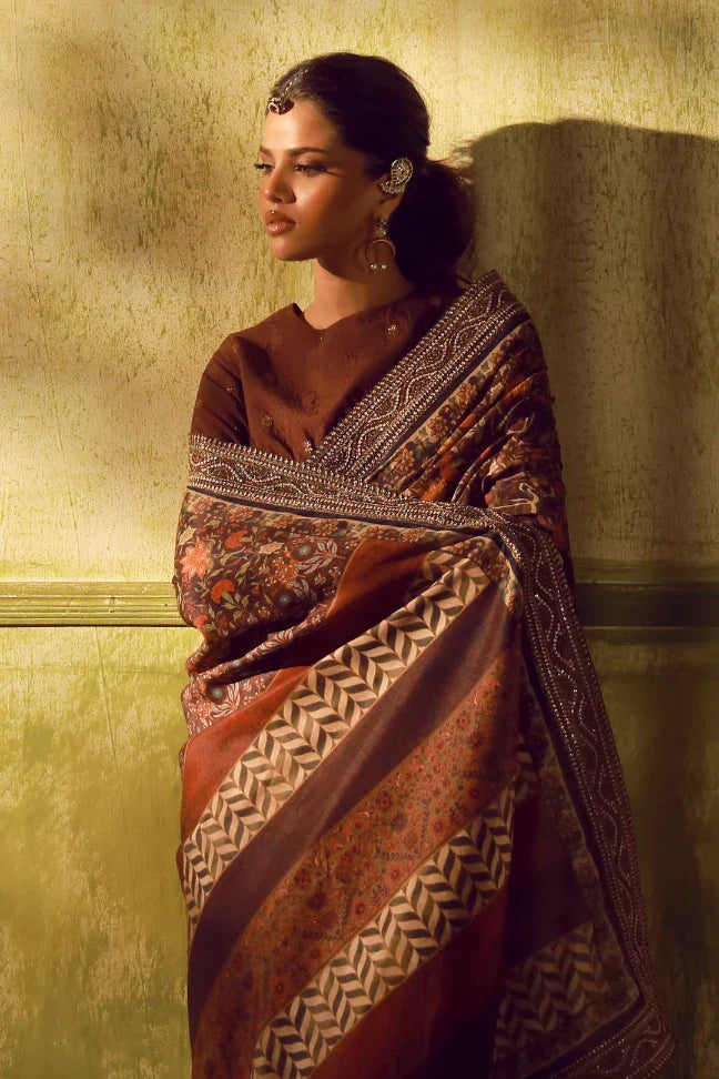 MANTO- Khoobsurat DressSaree Maroon