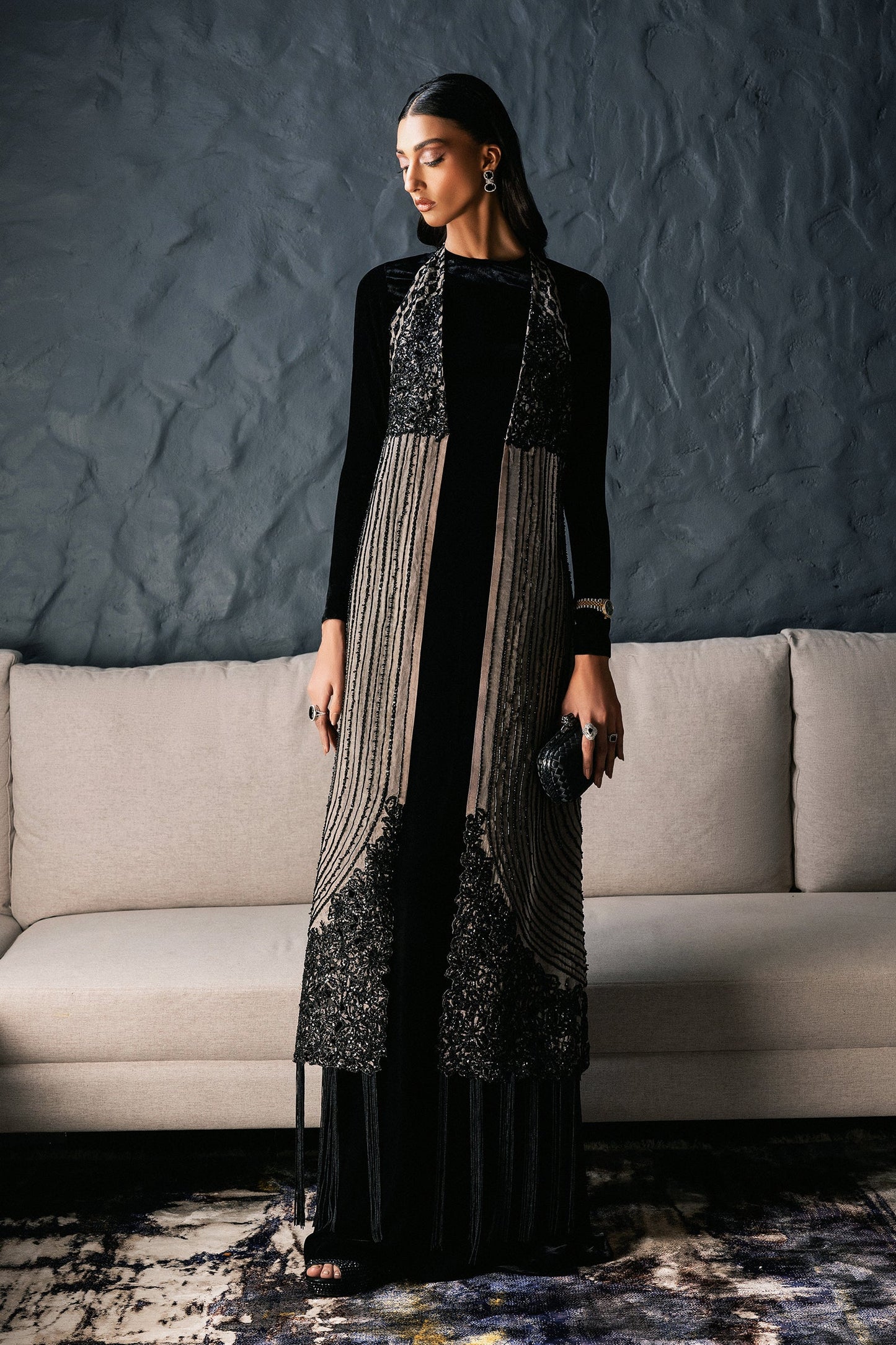 ERUM KHAN -  Midnight Velvet ( Made to Order )