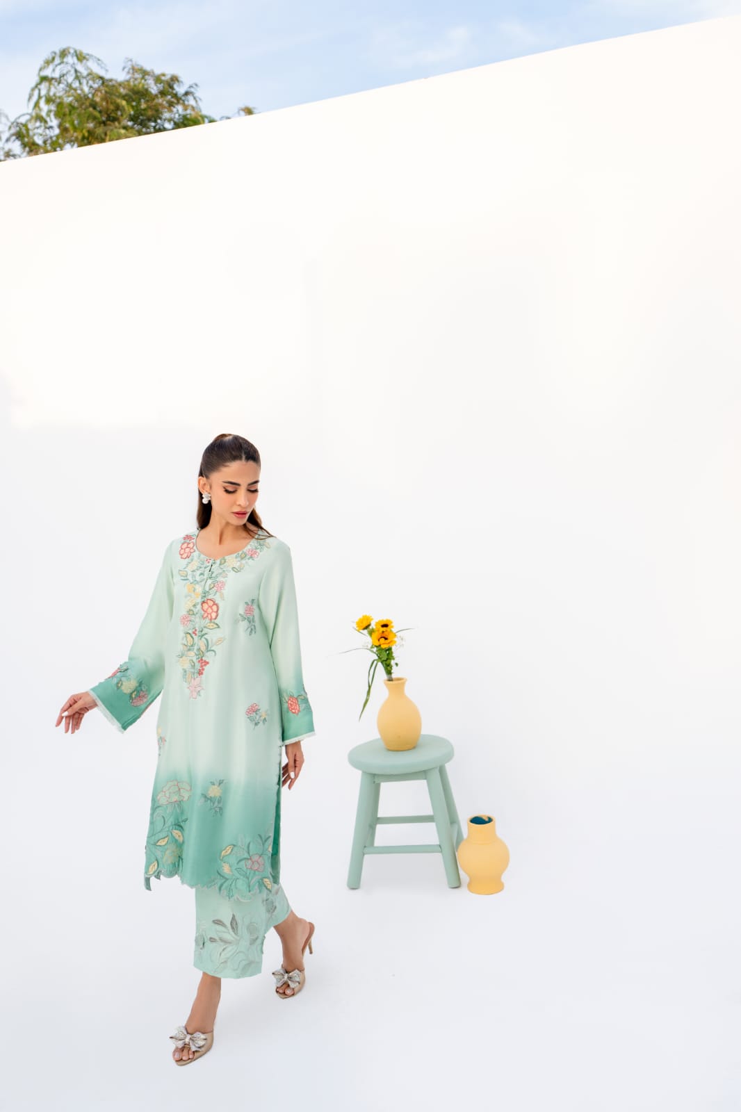 KOMAL LAKHANI - Green GIzri Shaded