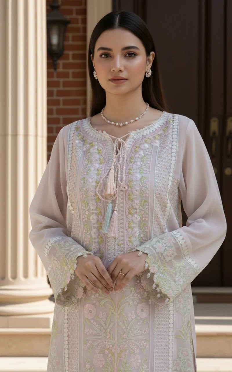 THREADS AND MOTIFS - Pink Embroidered