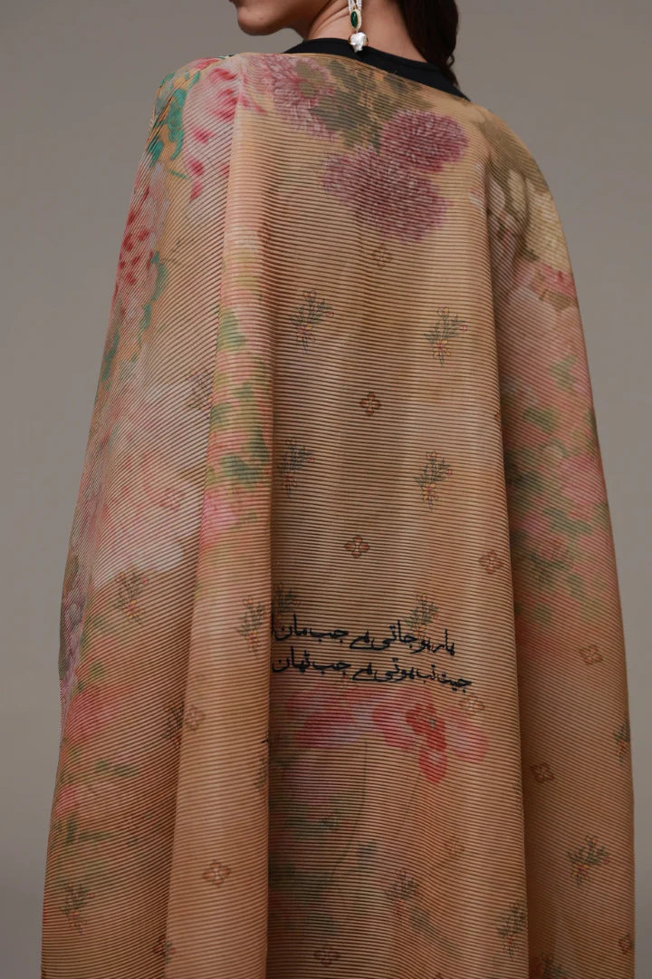 MANTO- Gul-e-Aftab Outerwear Cape Multi