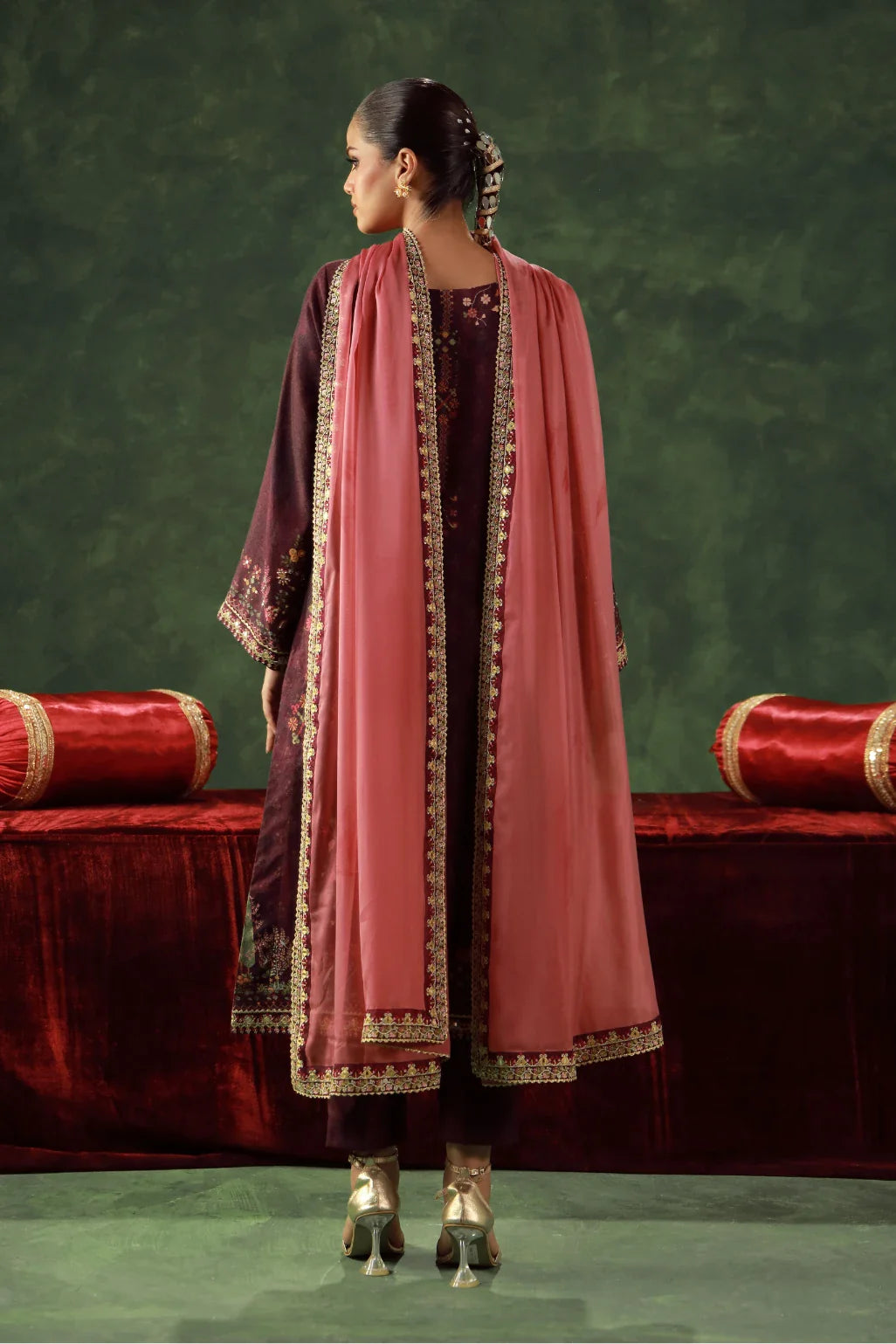 MANTO - Kanwal Set Co-ord set Dupatta Deep Purple