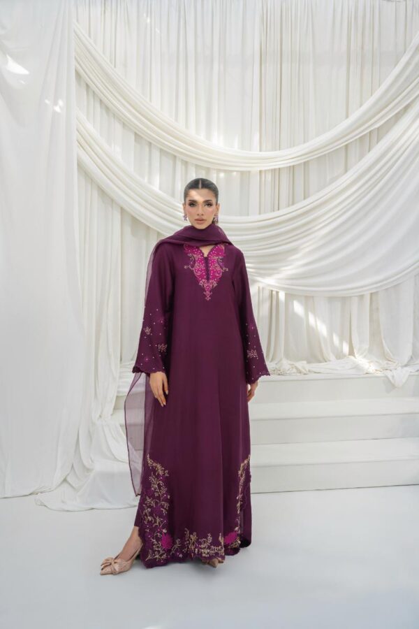 AMNA IQBAL-Eva plum kaftan