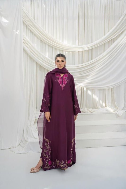 AMNA IQBAL-Eva plum kaftan