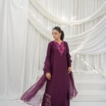 AMNA IQBAL-Eva plum kaftan