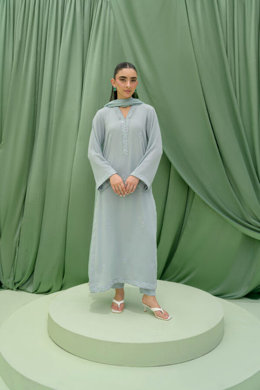 AMNA IQBAL -Zoe aqua Georgette