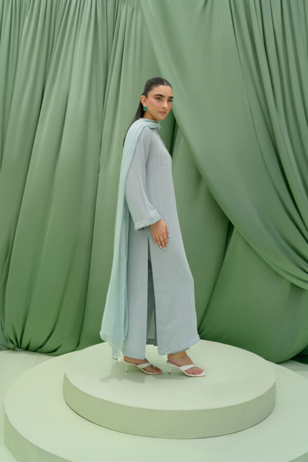 AMNA IQBAL -Zoe aqua Georgette