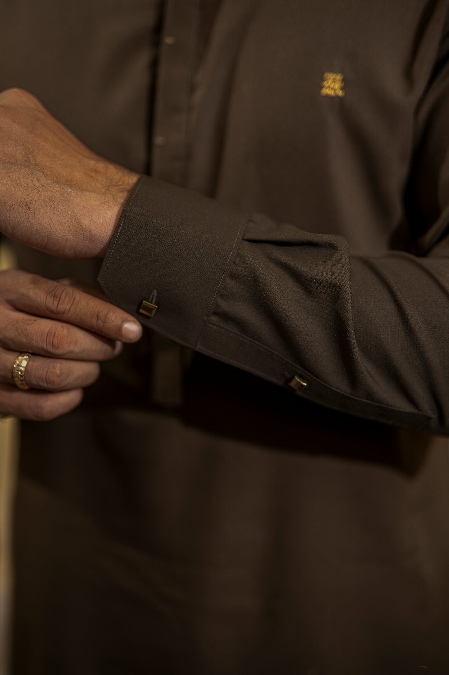 KUNZUL CHANNAR - Choco brown kurta trouser