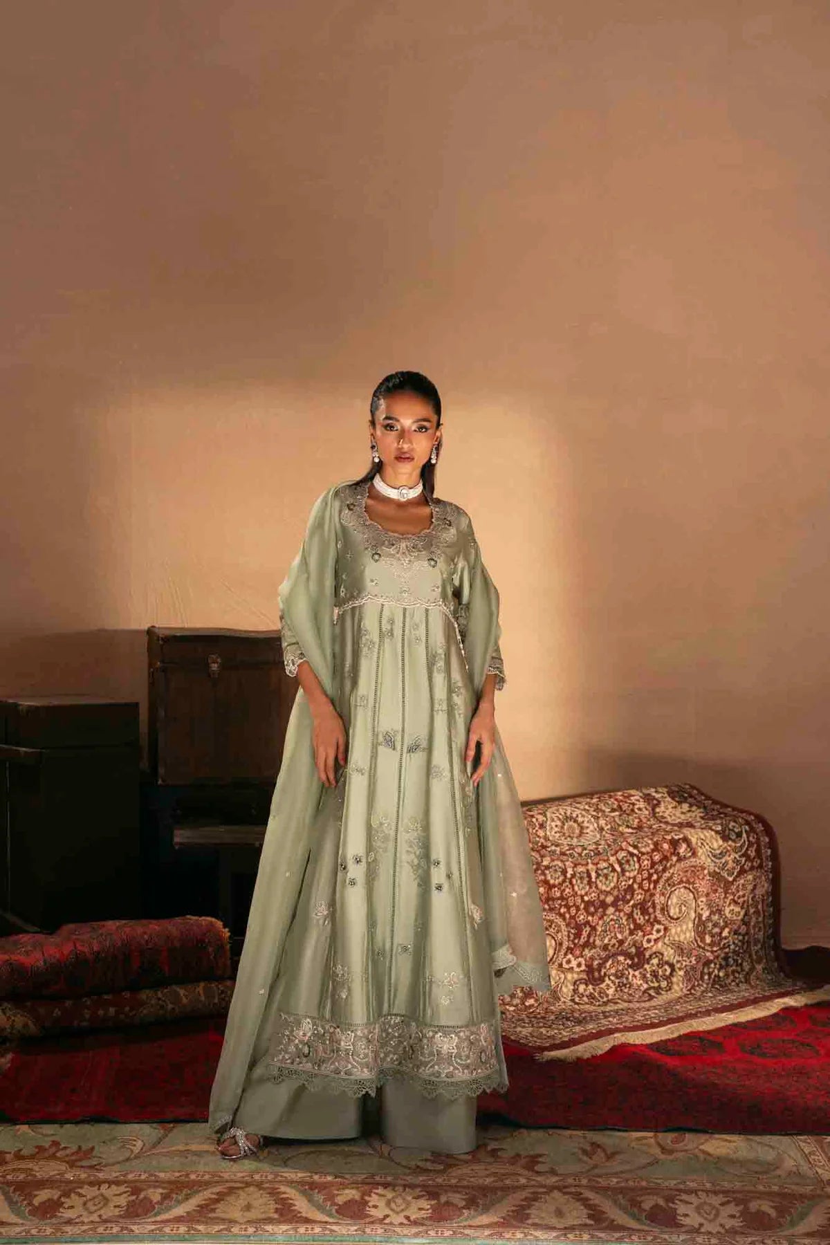ZABRIC BY ZULEKHA AND SANA - Apple Green