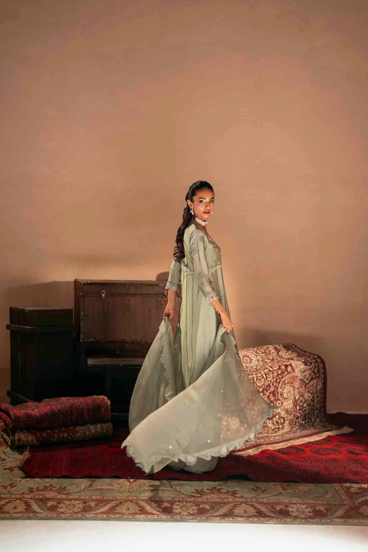 ZABRIC BY ZULEKHA AND SANA - Apple Green