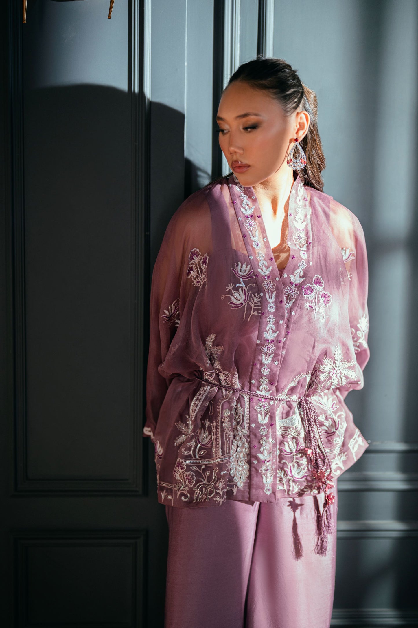 FARAH ZUBAIR - Purple Organza