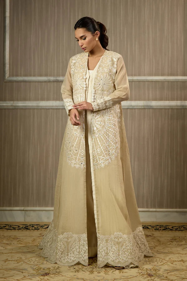 ALEENA FAREENA-Beige long jacket