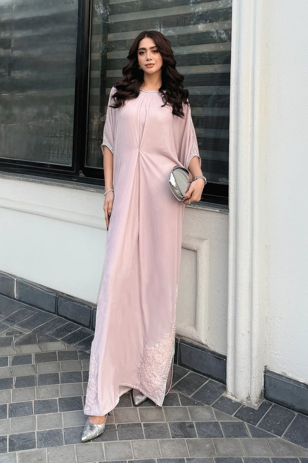 ERUM KHAN- Velvet pink