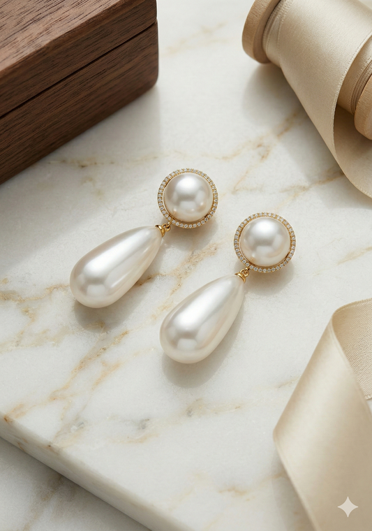 THE BUTTERFLY EFFECT- Droplets pearl earrings