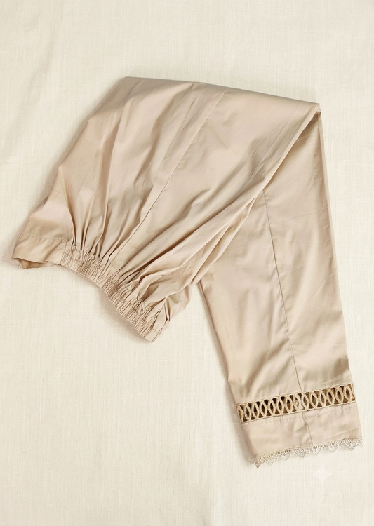 SABEEN MANEKIA - Tuscan Beige Lace pant