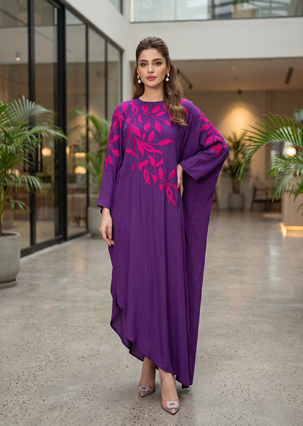 MARIA RAO - Purple pink emb