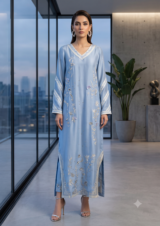 FARAH ZUBAIR - Blue Kaftan