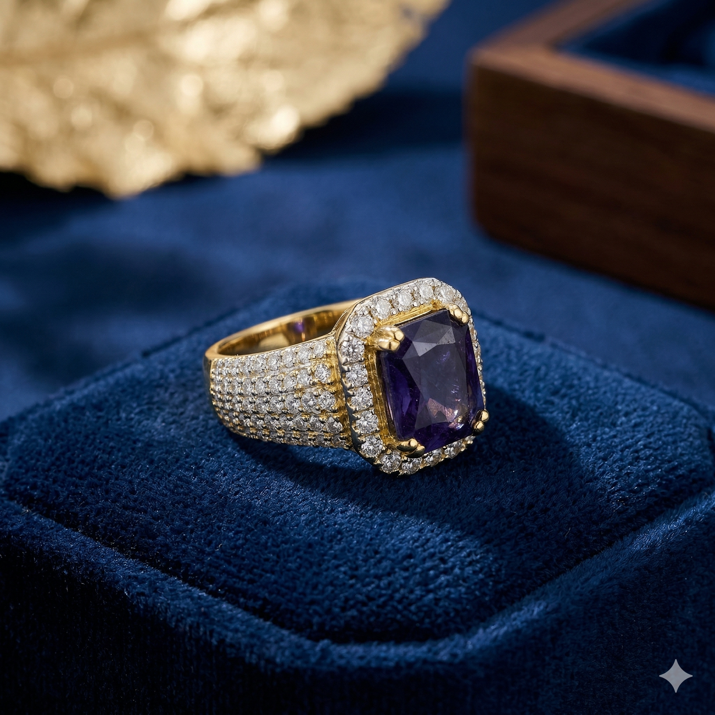 ZAHEEN KAMRAN - The Indigo Halo Ring