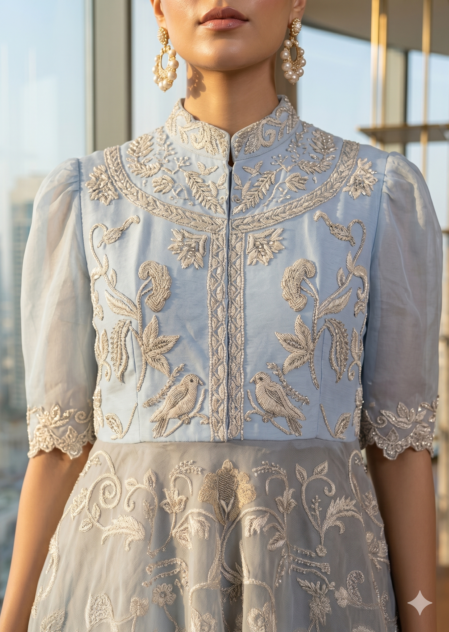 ZABRIC BY ZULEKHA AND SANA - Azure Grace Peplum