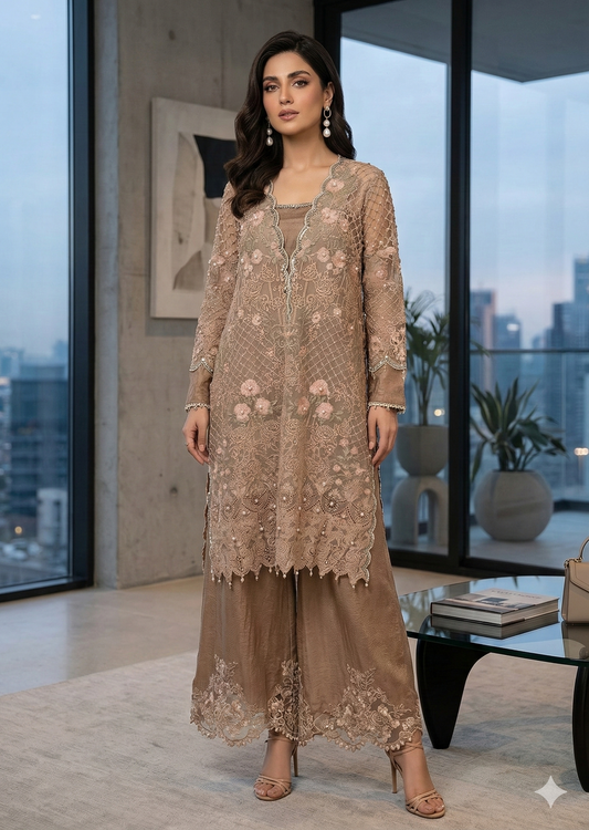 THREADS AND MOTIFS - Rosewood available in sleeveless